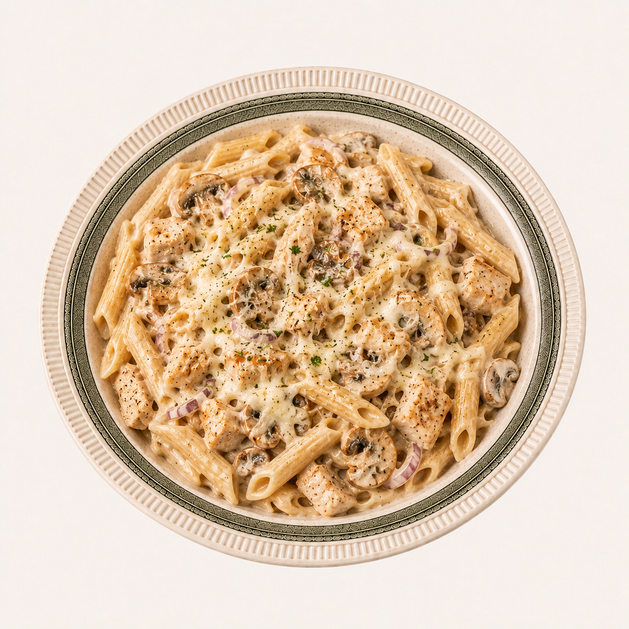 Kremalı Mantarlı Tavuklu Penne
